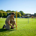 Rugby crowd barrier made of durable PVC for sports events