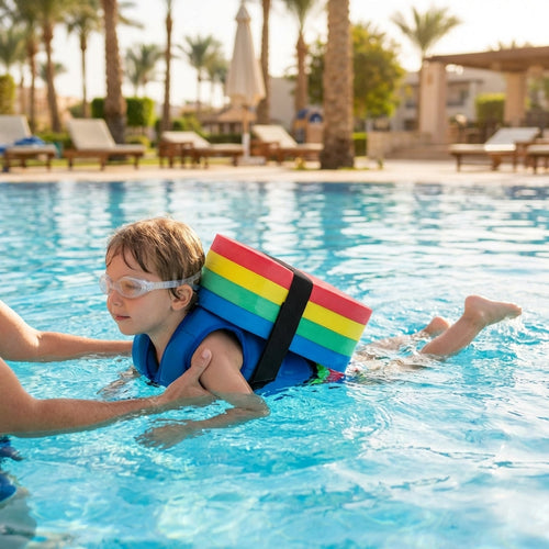 Kids' Swimming Back Float – Multi-Coloured – EVA Foam – Children's Swimming Aid