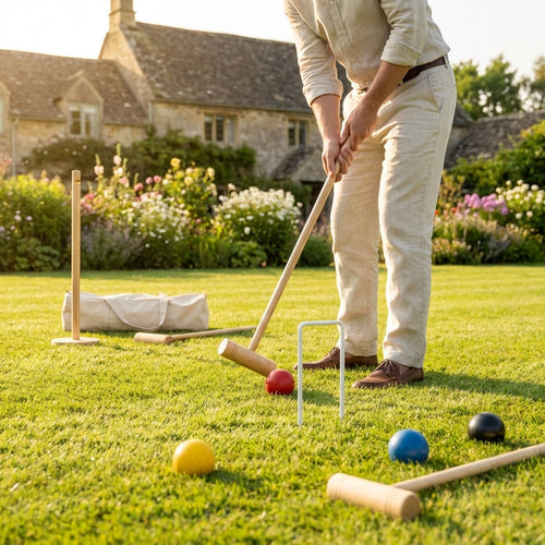 Croquet Set – Senior Pro – Wood & PVC – Garden & Competitive Play