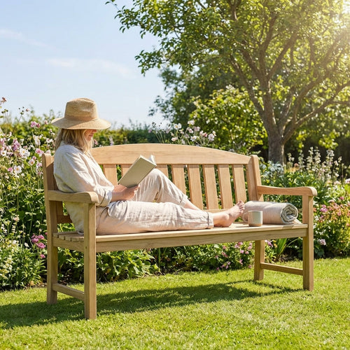 Wooden Garden Bench – 3-Seater – Pressure Treated Wood – Outdoor Use