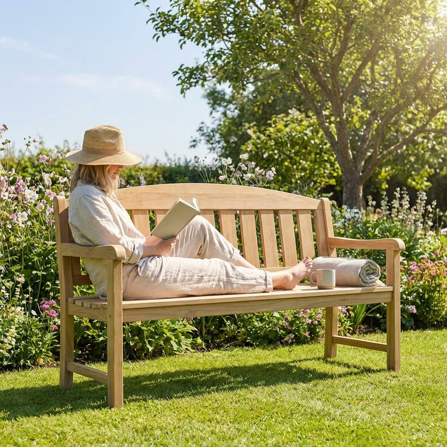 Wooden Garden Bench – 3-Seater – Pressure Treated Wood – Outdoor Use