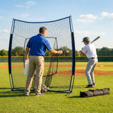 Baseball protective screen 7ft x 7ft with fibreglass and steel frame