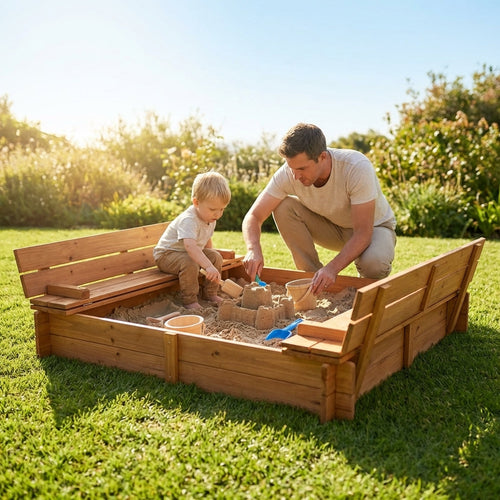 Wooden Sand Pit – 1.25m – Durable Timber – Garden Use