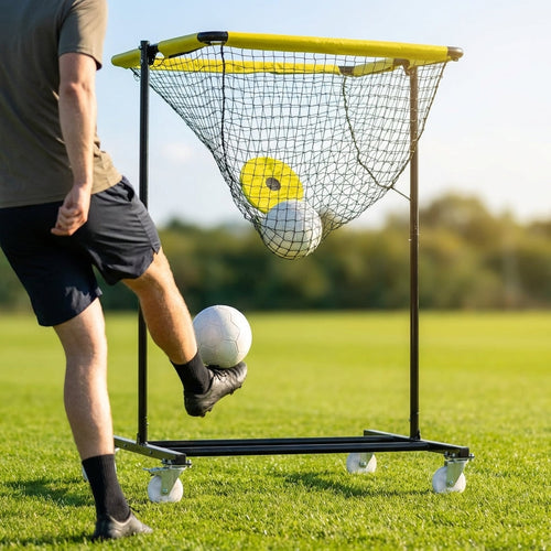 Football Target Net – Black/Fluro Yellow – Galvanised Steel – Training Use