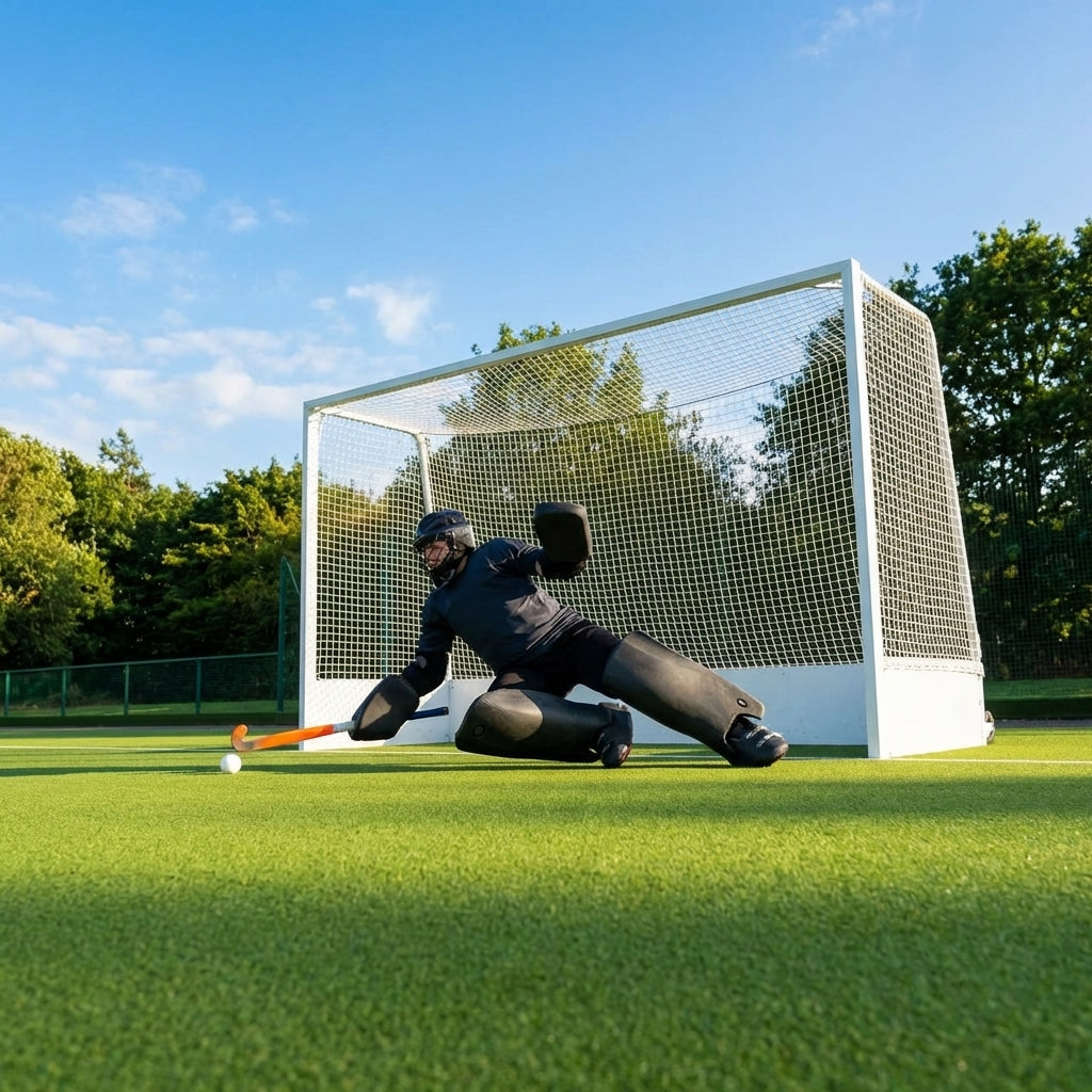 PVC hockey goal for junior training, 10ft x 6ft, weatherproof - product detail