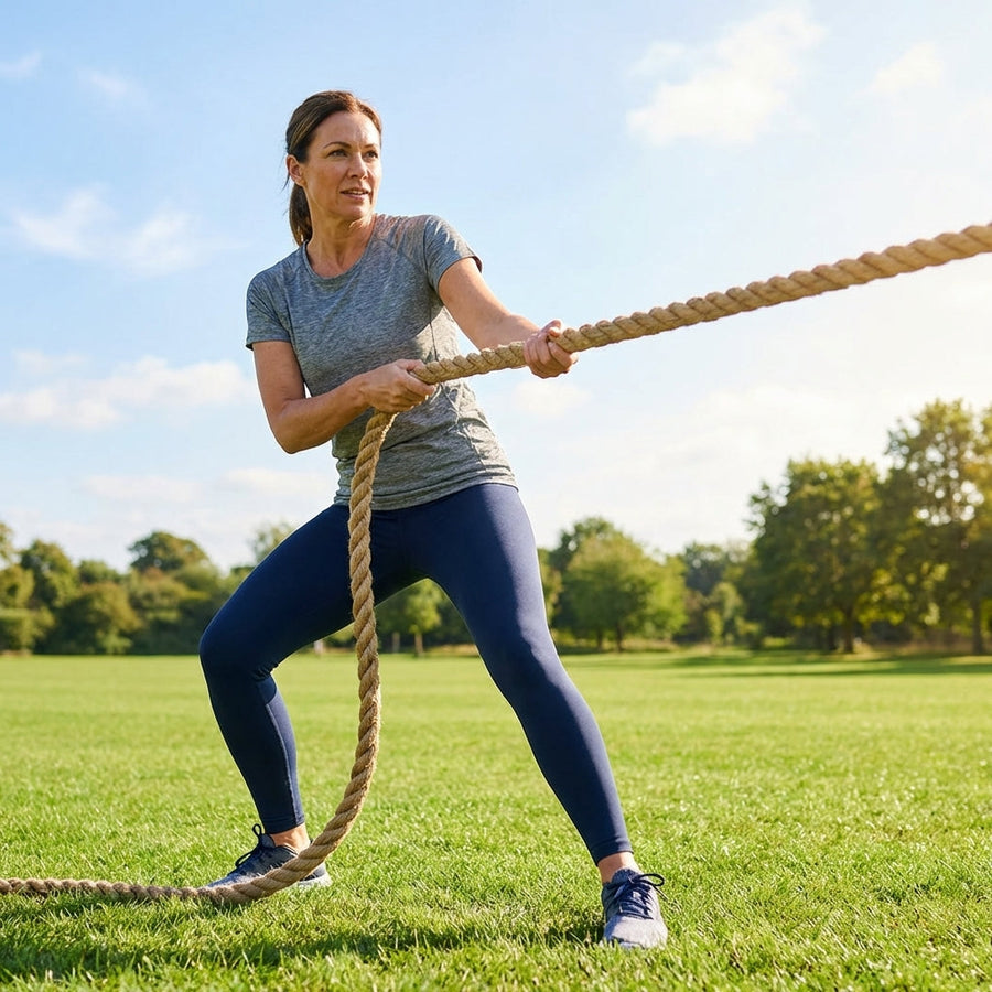 Tug Of War Rope – Natural Jute – Reinforced Ends – Outdoor Games
