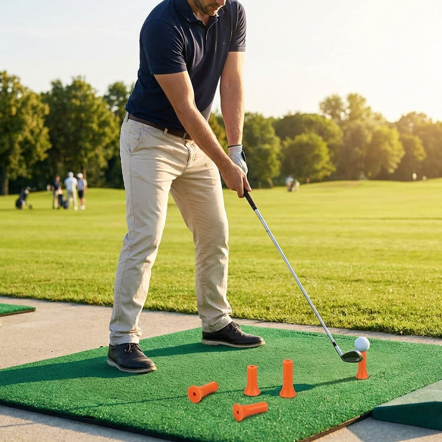 Rubber Driving Range Tees – Mixed Sizes – Durable Rubber – Golf Practice