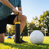 Double Action Hand Air Pump in Yellow and Black - product detail