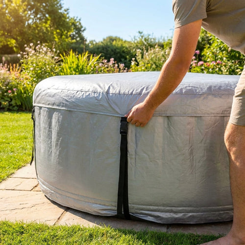 Hot Tub Thermal Cover – Grey – Polyethylene Insulation – Outdoor Use