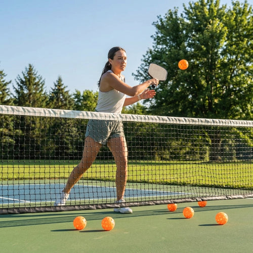 Pickleball Balls – Orange – Eco-Friendly PP – Indoor Tournaments