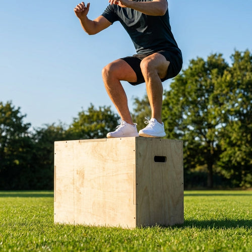 Plyometric Jump Box – 3 Heights – Durable Plywood – Gym & Home Fitness