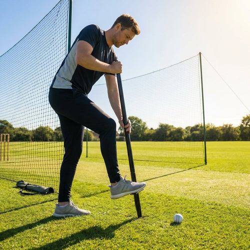 Cricket Pole Kit – Adjustable Height – Durable PVC – Sports Fields
