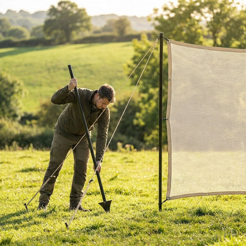 Archery Netting Poles – 9ft – Powder Coated Steel – Archery Clubs