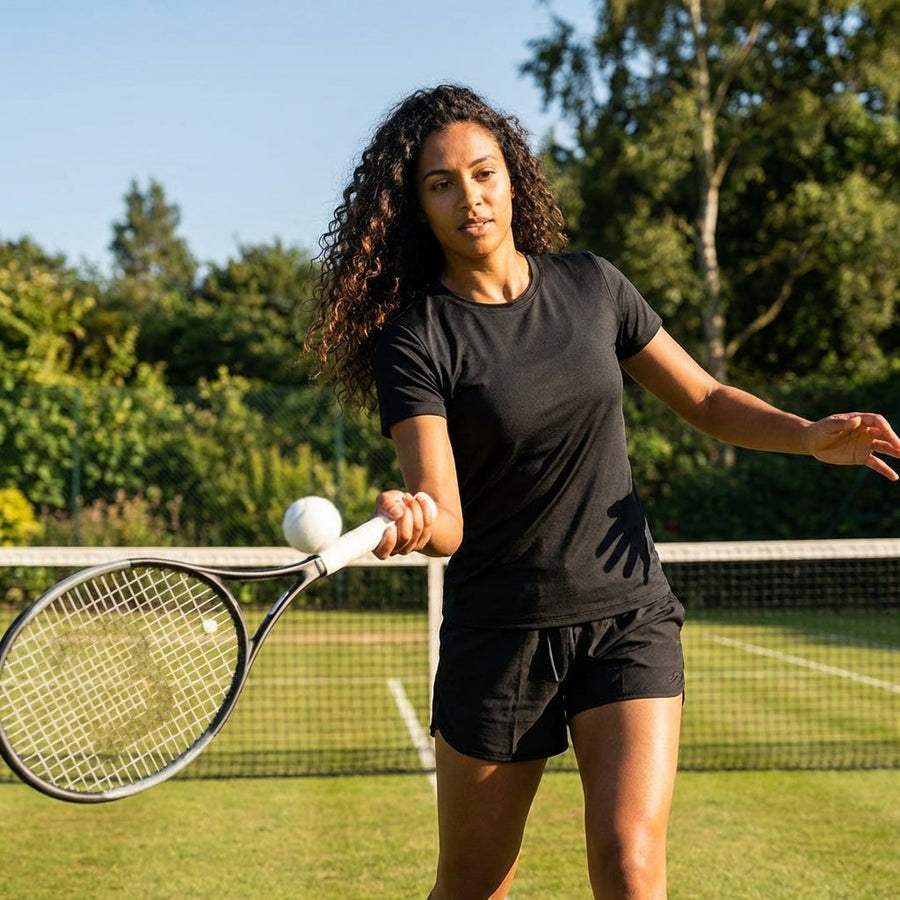 Women's Tennis Shirt – 5 Sizes – Lightweight Polyester – Sportswear
