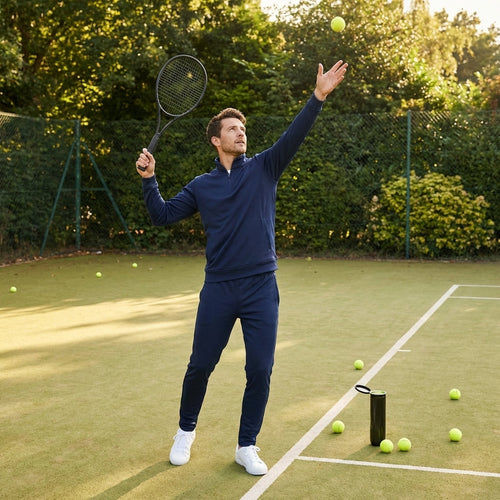 Men's Quarter Zip Tracksuit – 100% Polyester – Indoor/Outdoor