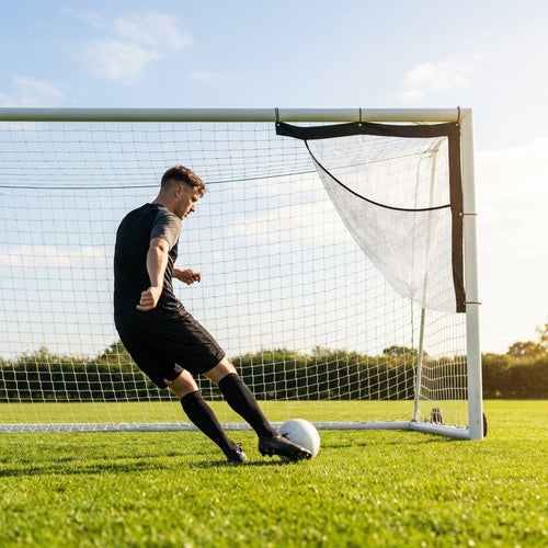 Football Goal Target Sheet – Black/Yellow – Heavy Duty Polyester – Training & Practice