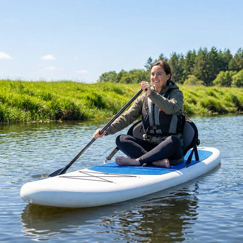 Paddle Board Seat – Adjustable Straps & Clips – Neoprene & Polyester – Water Sports