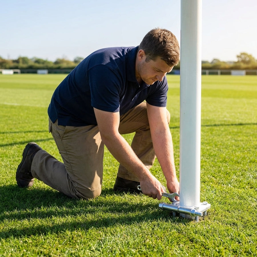 Hinged Adapters for Rugby Posts – Steel – Galvanised – Rugby Field Use