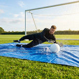 Goalkeeper training tarpaulin made of weatherproof PVC