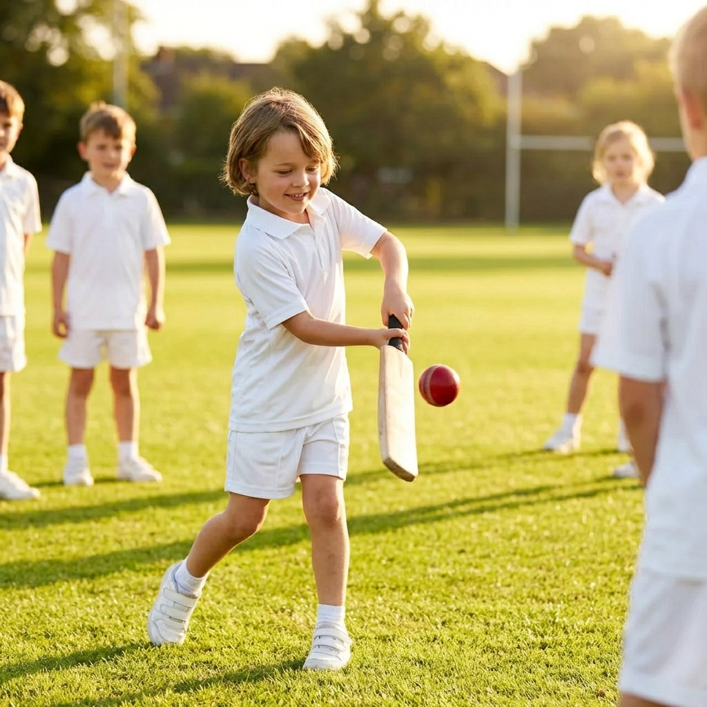 Kids Cricket Whites – Various Sizes – 100% Polyester – Matchday Apparel