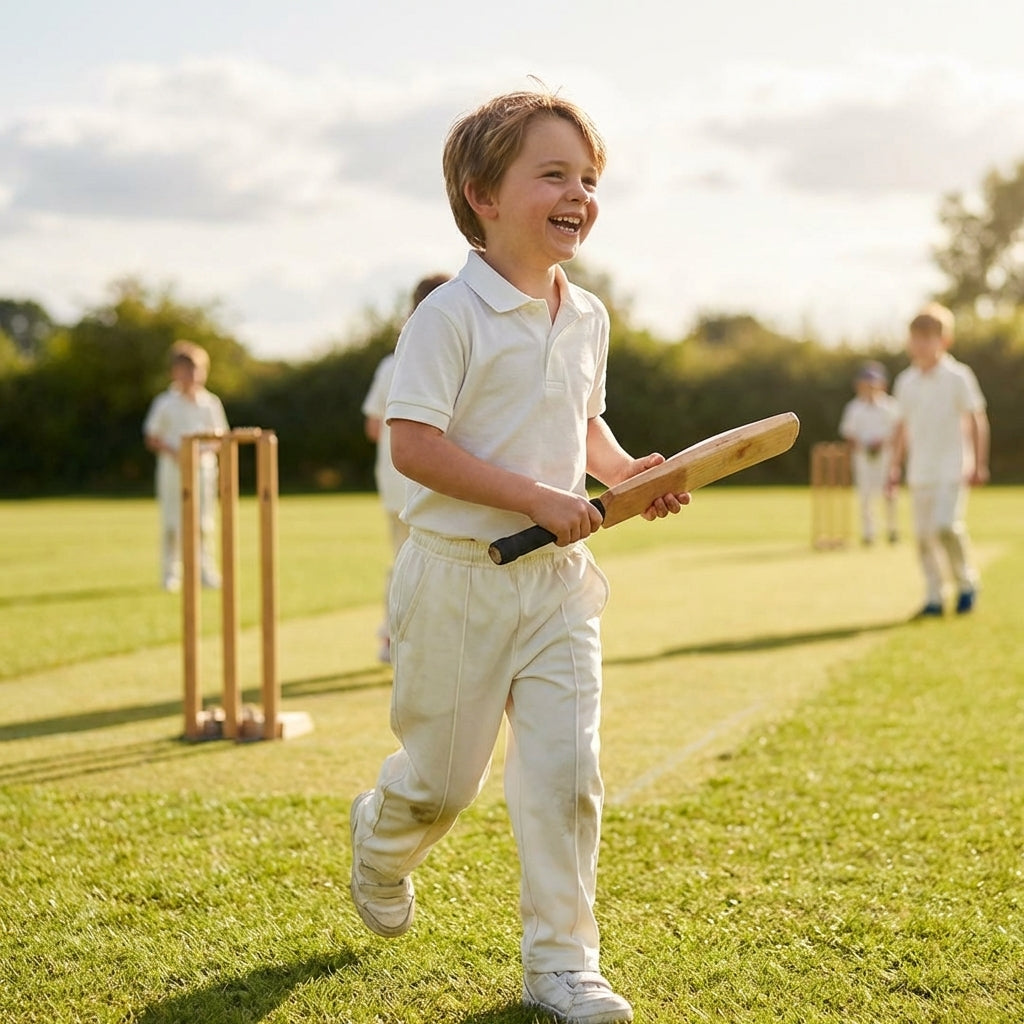 Kids Cricket Whites – Various Sizes – 100% Polyester – Matchday Apparel
