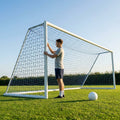 Football goal nets 24 x 8 ft, durable HDPE for clubs and schools
