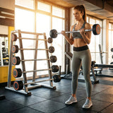 Rubber Barbell Weights with Cast Iron Core for Gym and Home Use