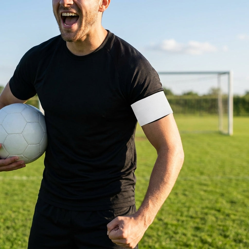 Football Captains Armband in various colours made from durable nylon elastic