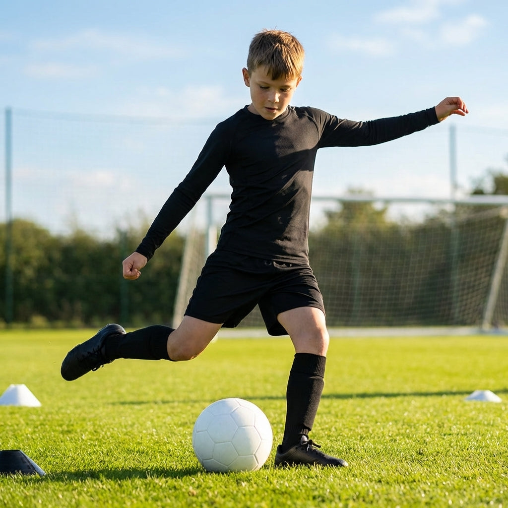 Junior Boys' Long Sleeve Base Layer Top in Various Colours