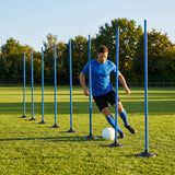 Slalom training poles in vibrant colours for sports practice