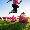 Tri cone hurdles set for sports training available in multiple colours