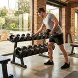 Heavy duty steel dumbbell rack for gym use