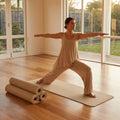 PU Yoga Mat in calming colours, ideal for yoga and Pilates