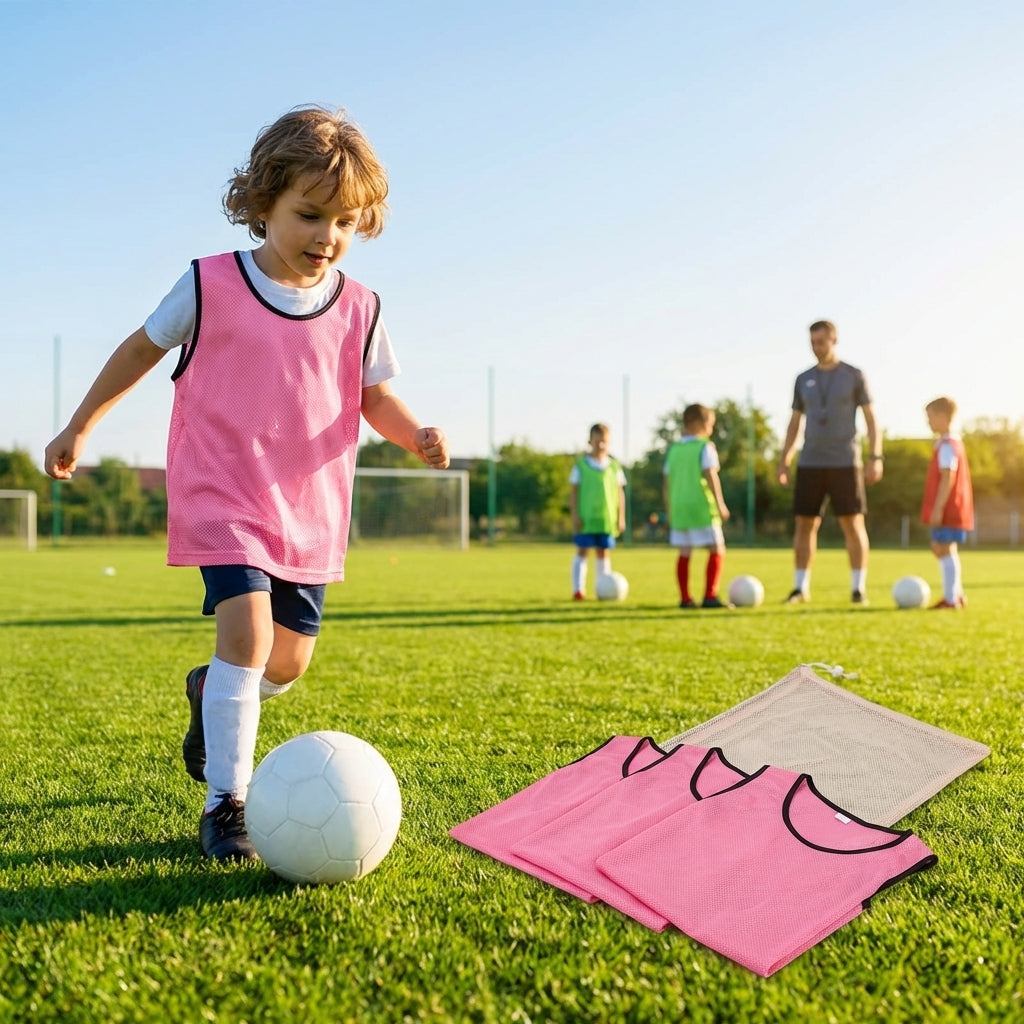 Football training bibs in quick-dry mesh