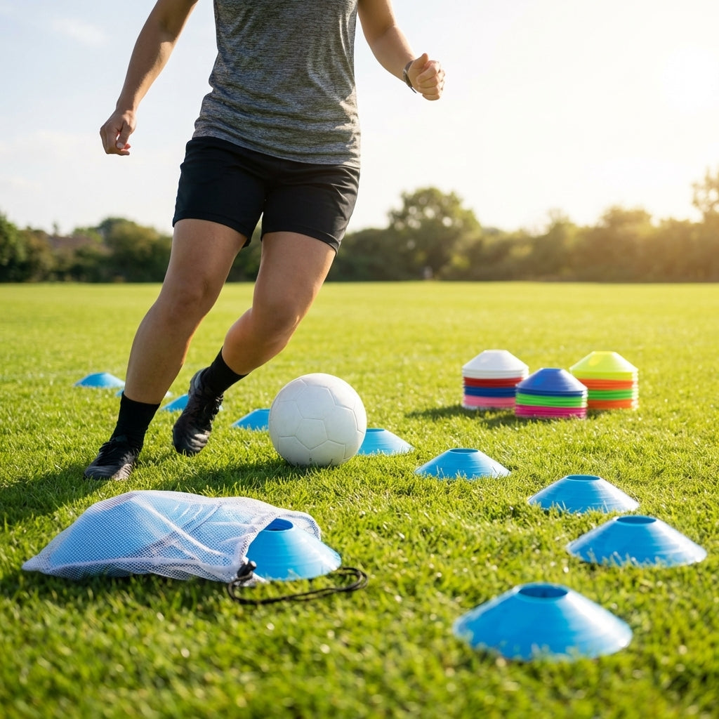 Vibrant flat disc markers for sports training