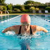 Silicone swimming caps available in five colours for training
