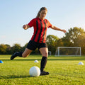 Women's striped football shirts in various colours and sizes