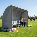 Portable team shelter in 10 colours with steel frame for sports events