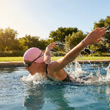 Silicone swimming caps in multiple colours for adults