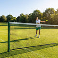42ft tennis net in black with 2mm HDPE for school and home courts