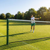 42ft tennis net in black with 2mm HDPE for school and home courts