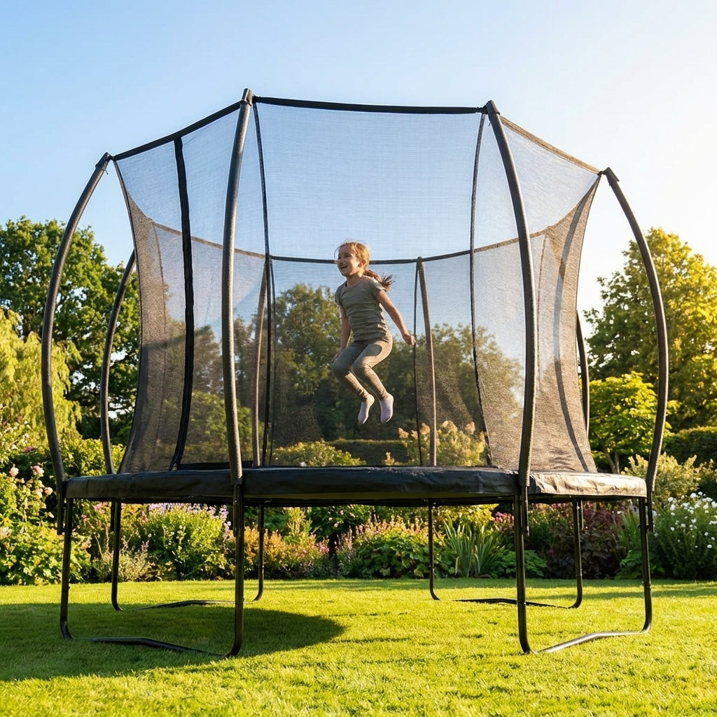 Replacement trampoline safety nets, black mesh for outdoor use