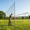 Removable anti-litter net system with steel posts
