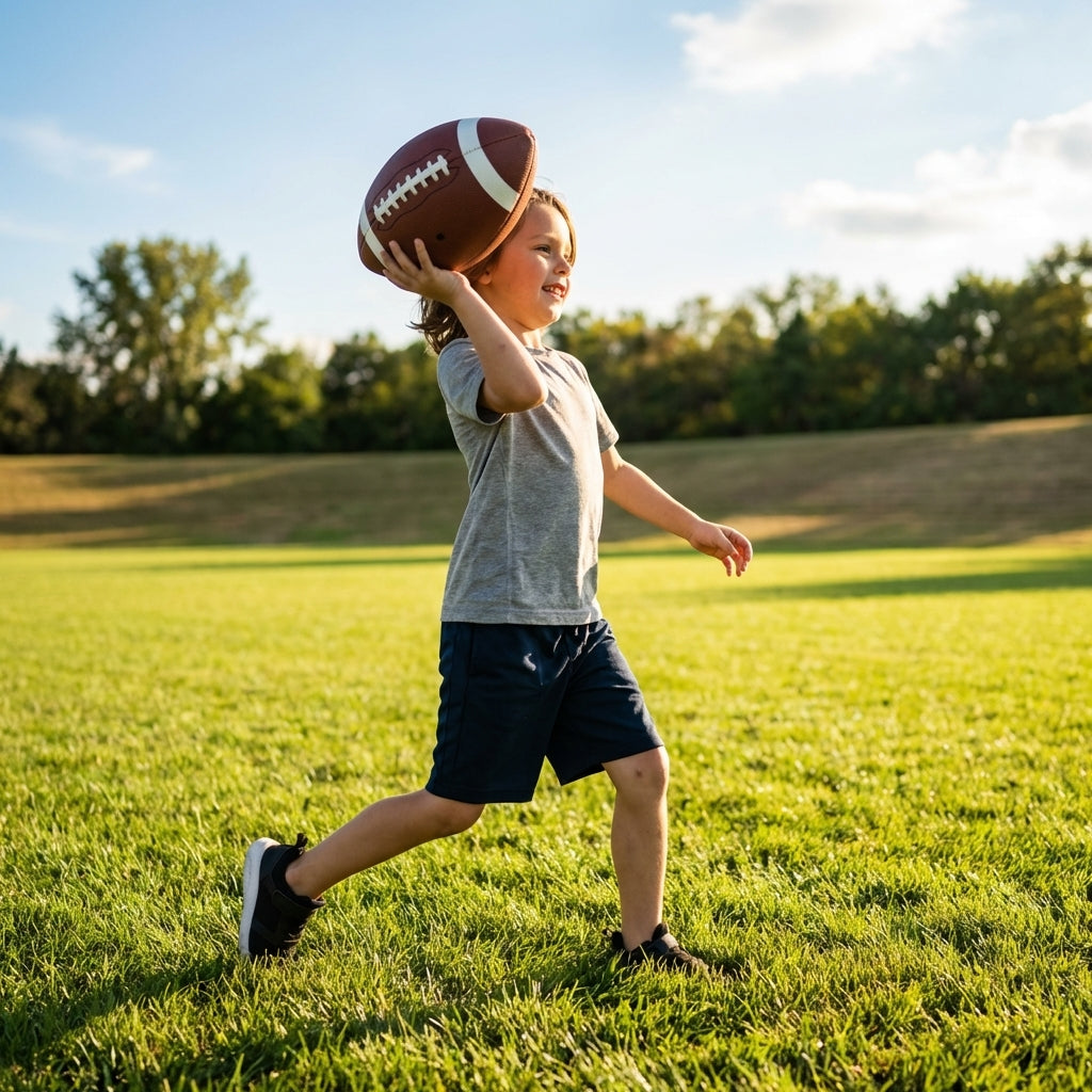 American Football Game Ball with PU Leather Cover