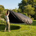 Black durable PE trampoline cover for garden protection