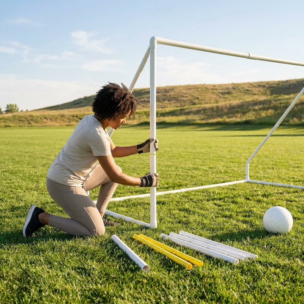 Football goal replacement stanchions available in multiple sizes
