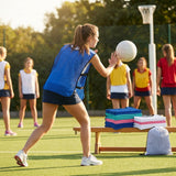 Vibrant netball bibs made of polyester mesh for schools and clubs