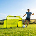 Beach football goal with fluorescent net and aluminium frame