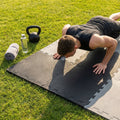 Rubber gym flooring mats, 50cm x 50cm, recycled rubber