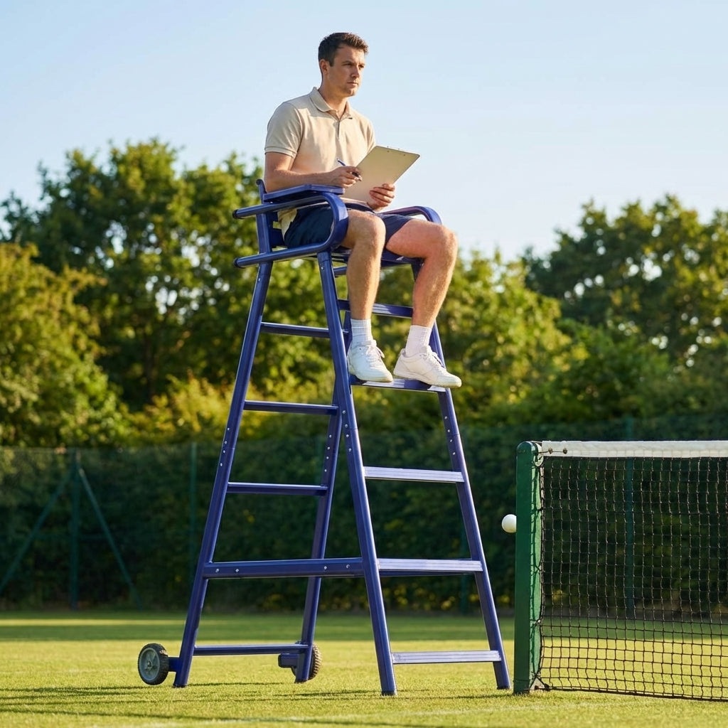 Aluminium Tennis Umpire Chair in Green, Blue, or Black